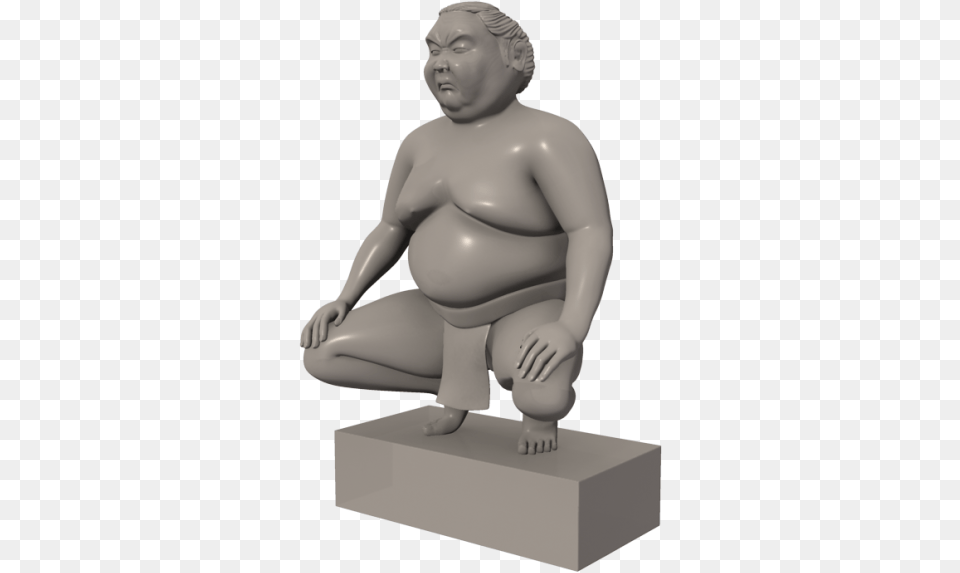 Sumo Model Bronze Sculpture, Baby, Person, Figurine, Face Free Png