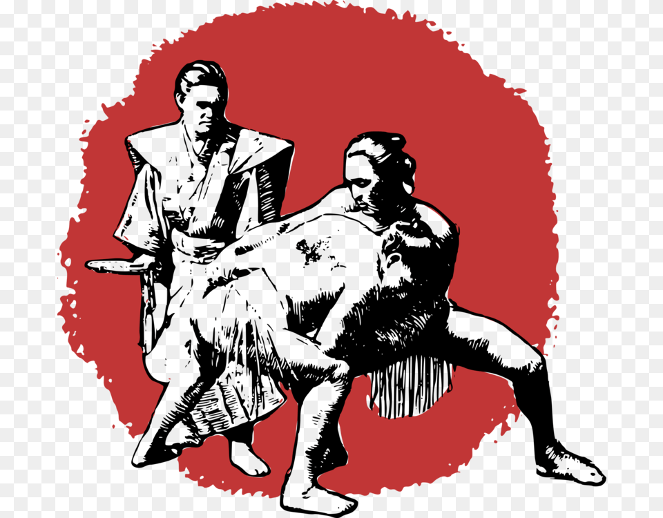 Sumo Professional Wrestling Drawing Martial Arts, Silhouette, Adult, Male, Man Png