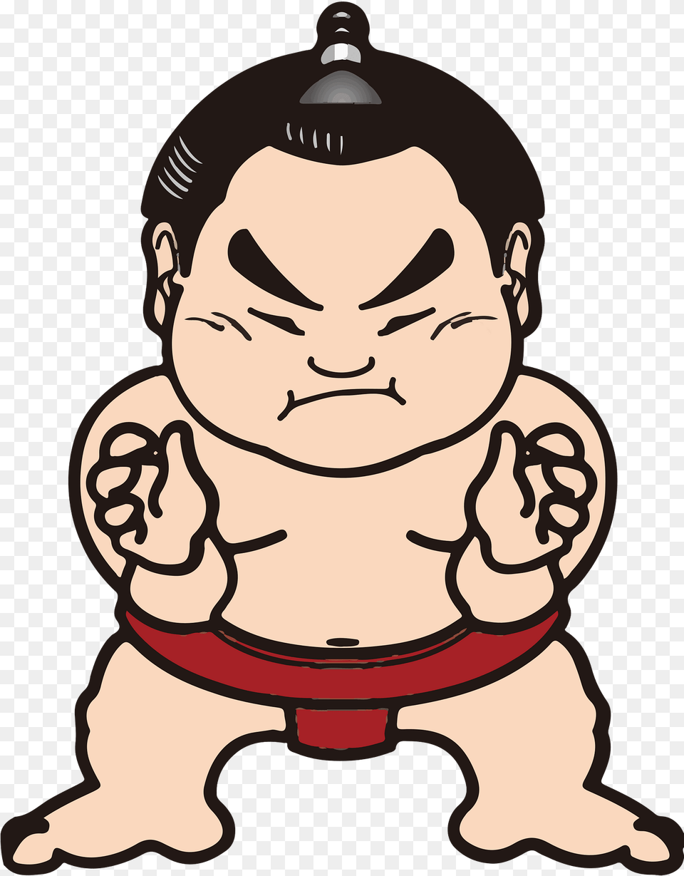 Sumo Wrestler Clipart, Baby, Person, Face, Head Free Png