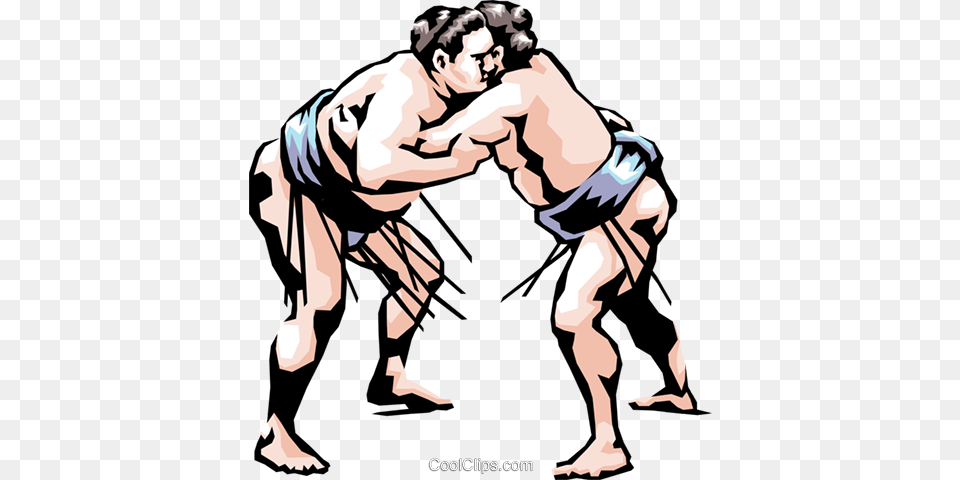 Sumo Wrestlers Royalty Vector Clip Art Illustration, Adult, Male, Man, Person Free Png Download
