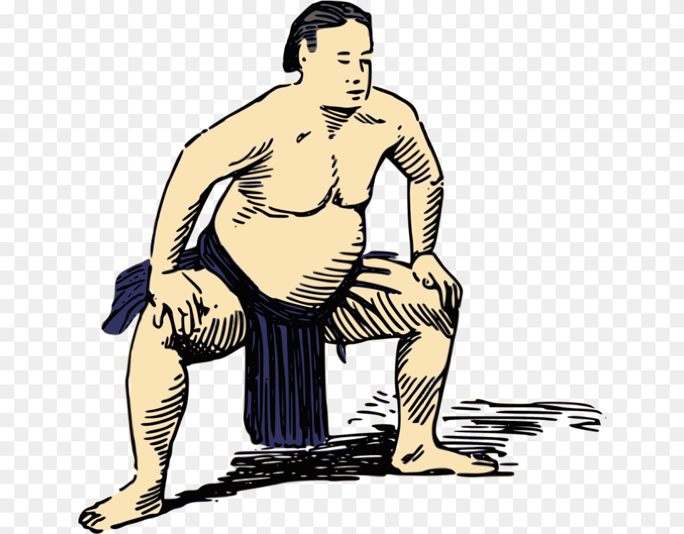 Sumo Wrestling Rikishi Combat Sport Drawing, Adult, Person, Man, Male Png Image