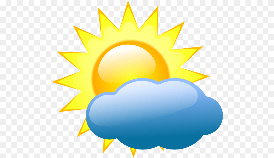 Sun And Clouds Clipart 1 Partly Cloudy Partly Sunny, Sky, Outdoors, Nature, Fish Png