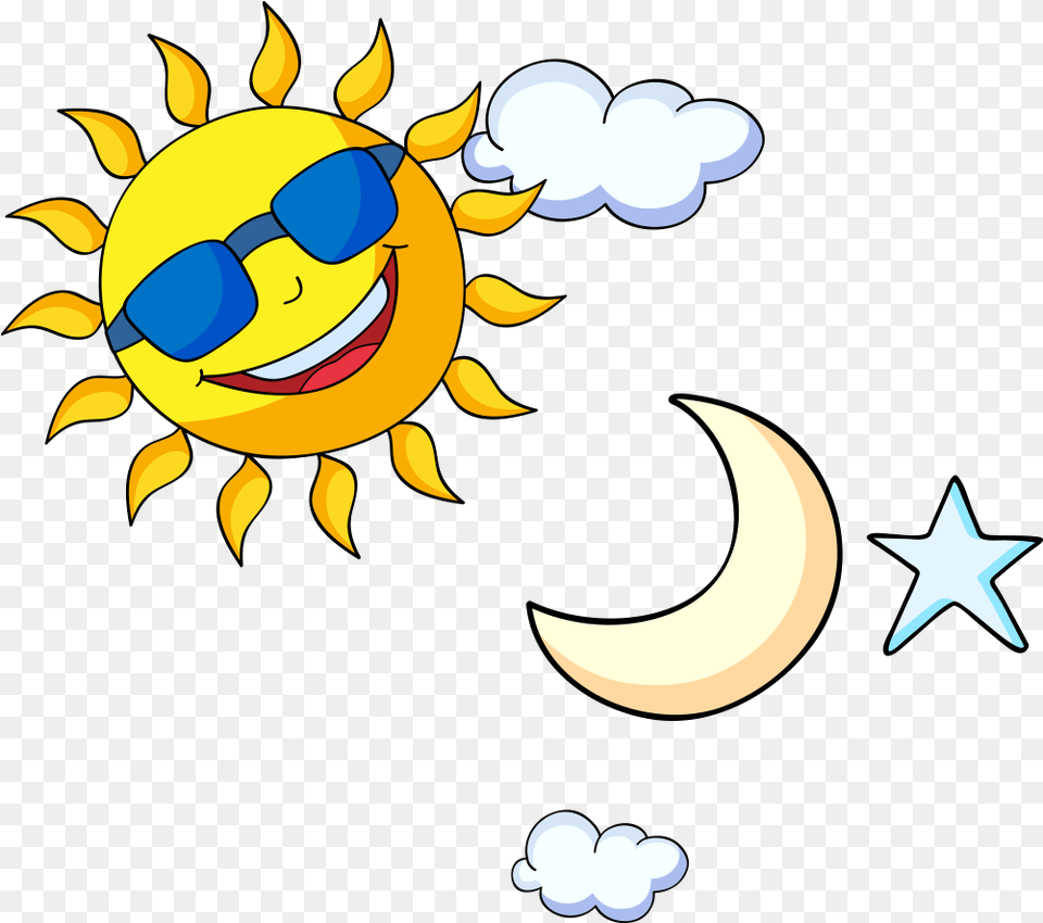 Sun And Moon Cartoon Drawing Clip Art Sun Moon And Stars Drawing, Outdoors, Nature, Astronomy, Night Free Png