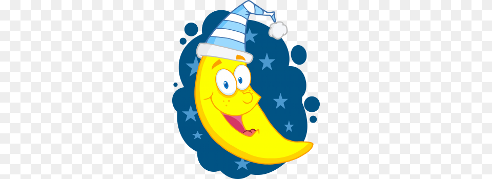 Sun And Moon Clipart Cute, Banana, Food, Fruit, Plant Free Png