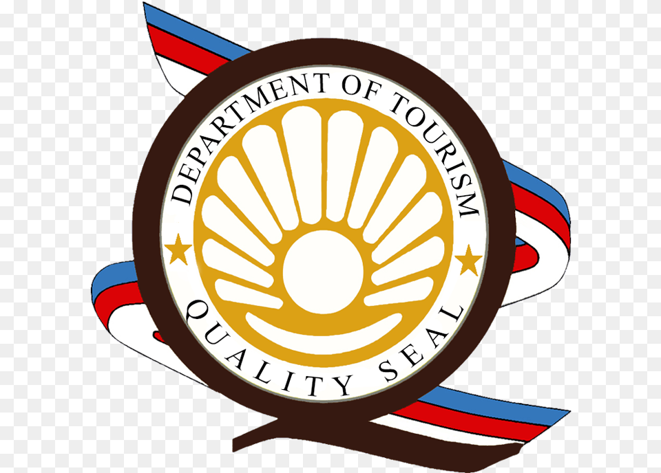 Sun And Moon Travel Tours New Department Of Tourism Logo, Badge, Gold, Symbol, Emblem Png