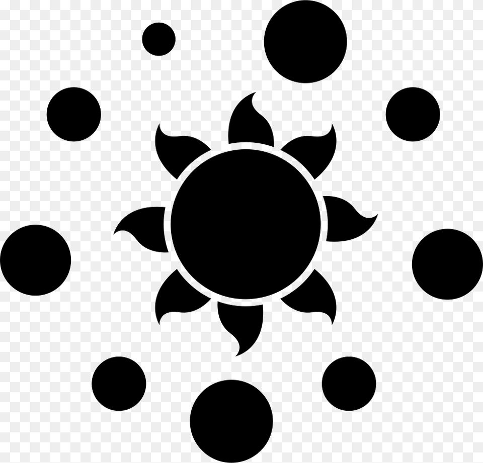 Sun And Planet Orbit Sun And Moon Silhouette, Stencil, Pattern, Hockey, Ice Hockey Free Transparent Png