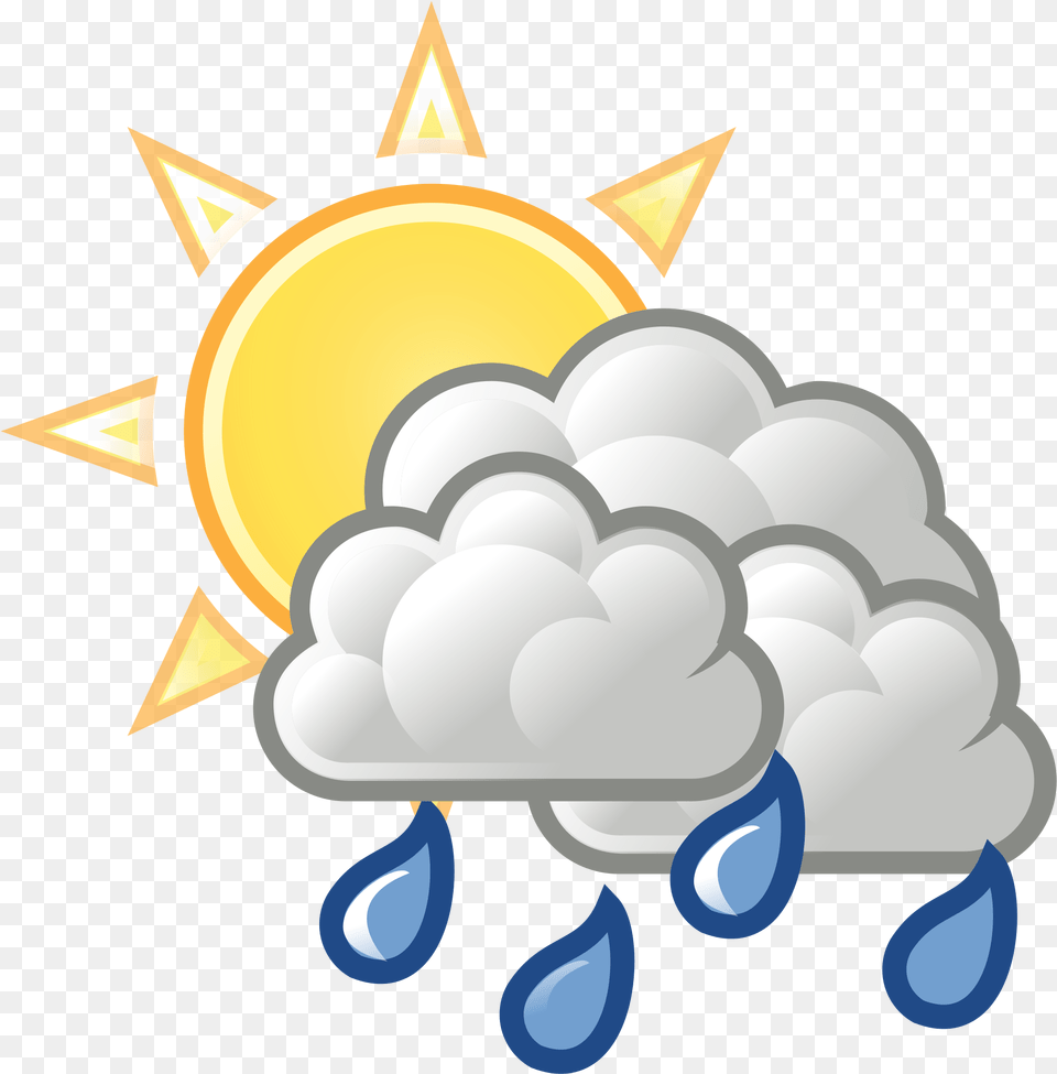 Sun And Rain Clipart Vector Transparent Stock File Transparent Background Rain Cloud Clipart, Light, Lighting, Nature, Outdoors Png