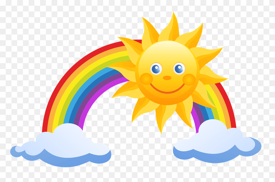Sun And Rainbow Clipart, Nature, Outdoors, Sky, Animal Png