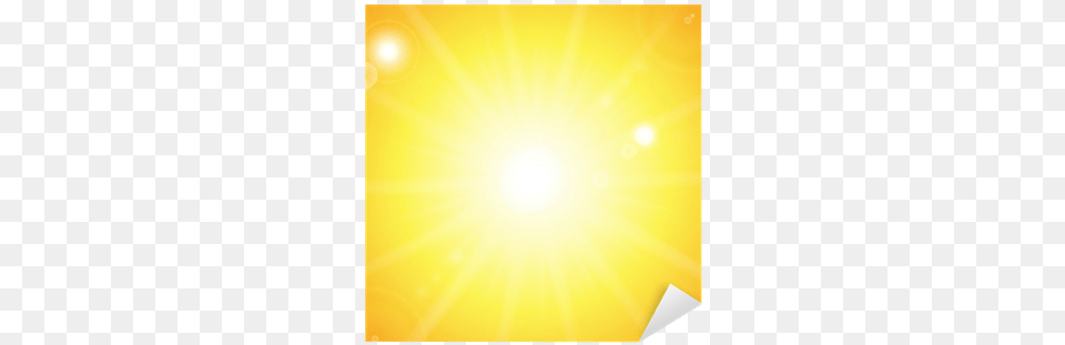 Sun And Sunbeams On Orange Background Sticker Pixers Light, Flare, Nature, Outdoors, Sky Free Transparent Png