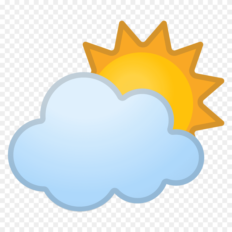 Sun Behind Cloud Emoji Clipart, Nature, Outdoors, Sky, Weather Free Png Download