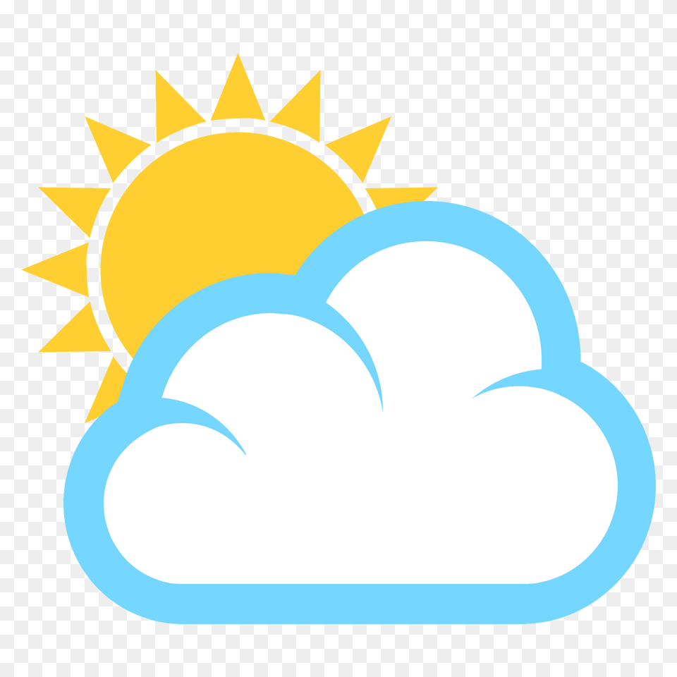 Sun Behind Cloud Emoji Clipart, Nature, Outdoors, Sky, Weather Free Png