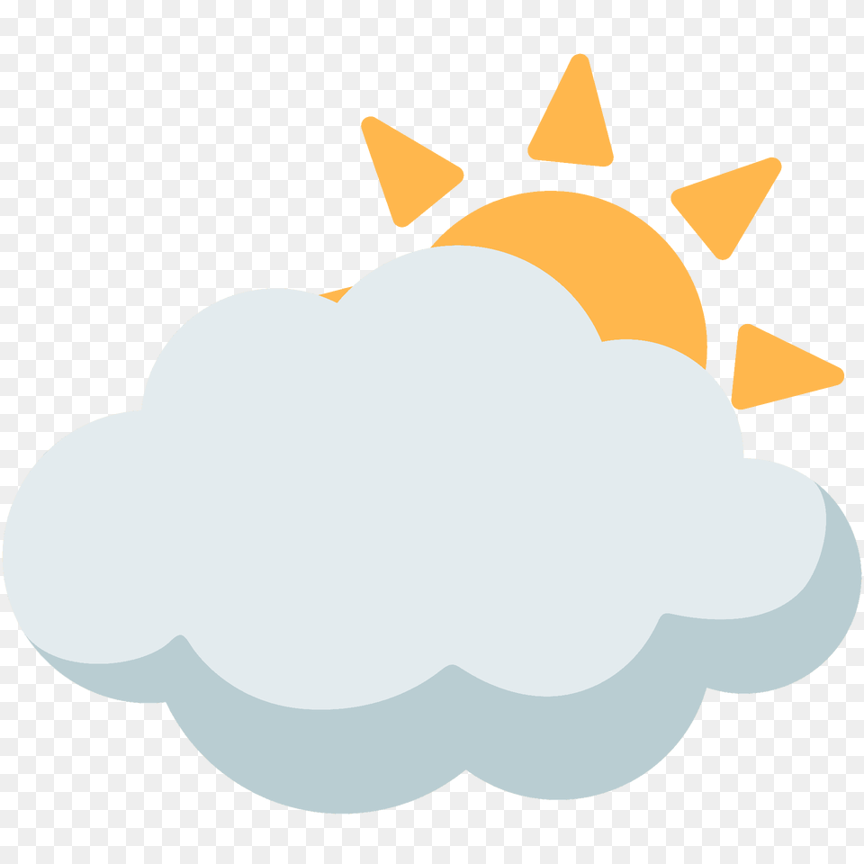 Sun Behind Cloud Emoji Clipart, Nature, Outdoors, Sky, Weather Png