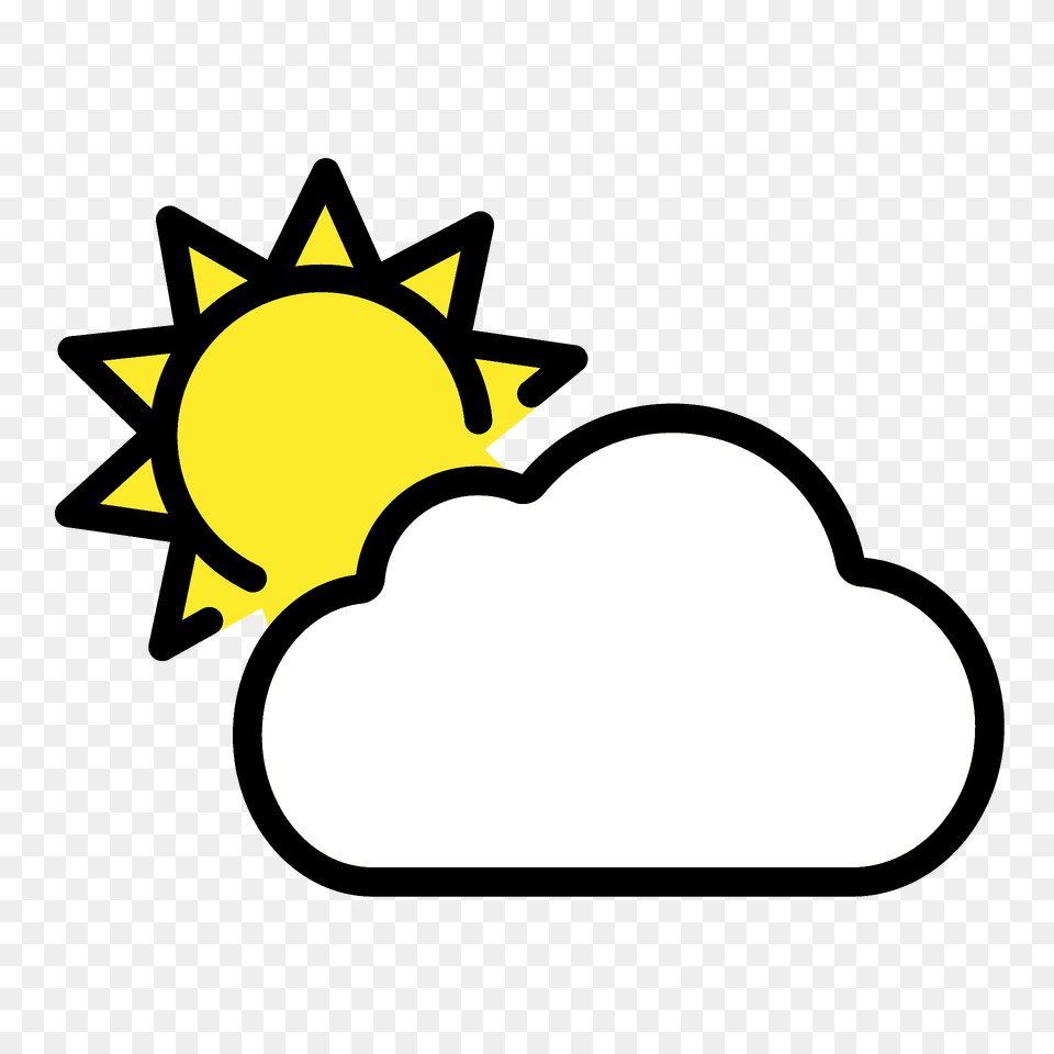 Sun Behind Cloud Emoji Clipart, Logo, Smoke Pipe, Symbol Free Transparent Png