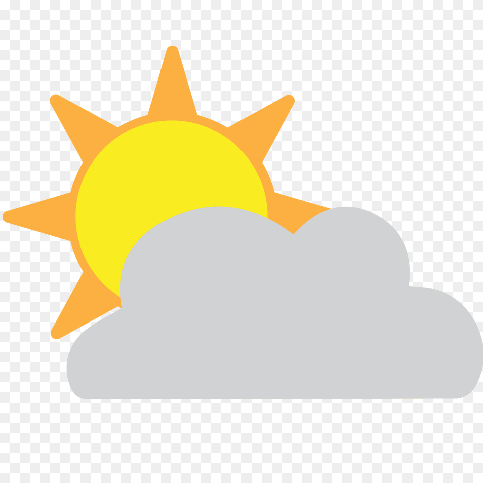 Sun Behind Cloud Emoji Clipart, Nature, Outdoors, Sky, Light Png
