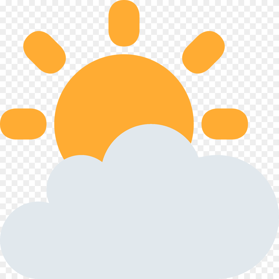 Sun Behind Cloud Emoji Clipart, Nature, Outdoors, Sky Free Transparent Png
