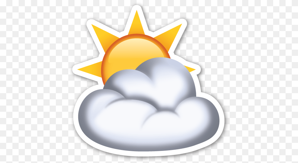 Sun Behind Cloud Emojis Suns Emoji Emoji Stickers, Outdoors, Nature Free Transparent Png