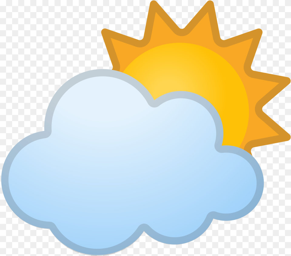 Sun Behind Cloud Icon Illustration, Nature, Outdoors, Sky, Weather Png Image