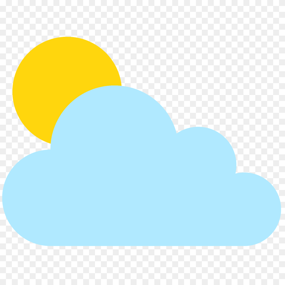 Sun Behind Large Cloud Emoji Clipart, Nature, Outdoors, Sky, Ball Free Png Download
