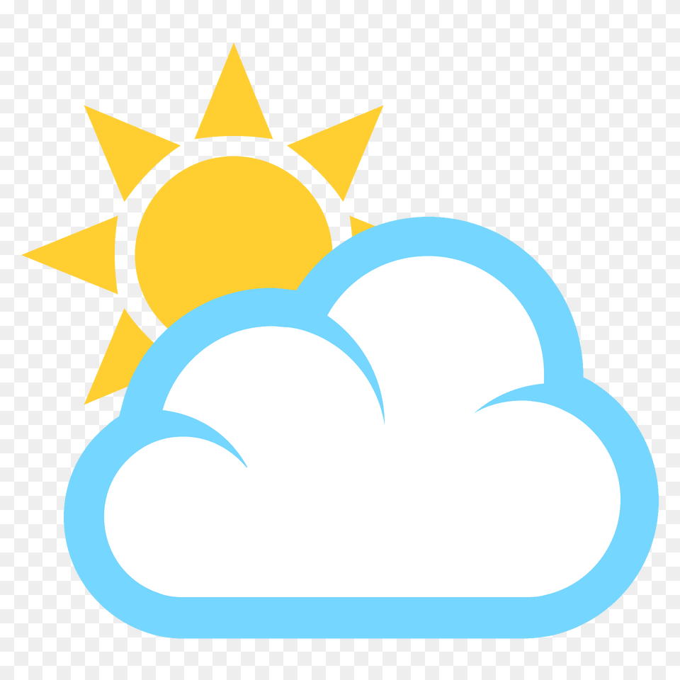Sun Behind Large Cloud Emoji Clipart, Nature, Outdoors, Sky, Light Png
