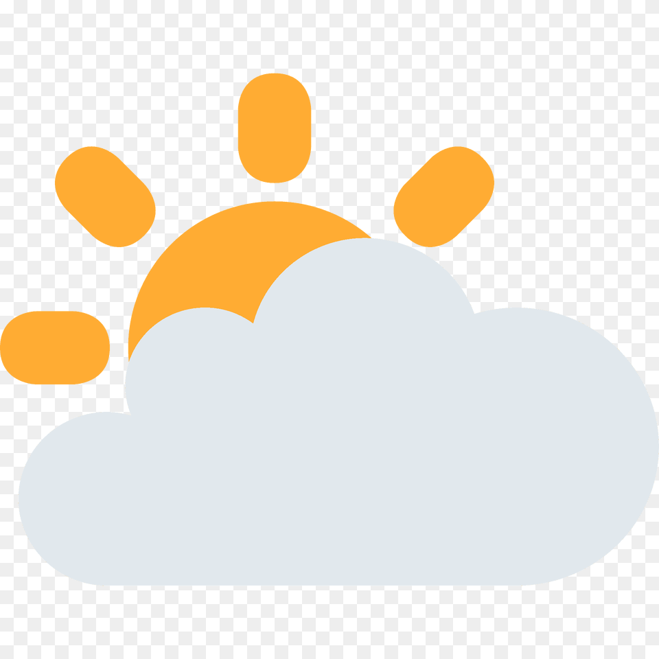Sun Behind Large Cloud Emoji Clipart, Nature, Outdoors, Sky Free Png Download