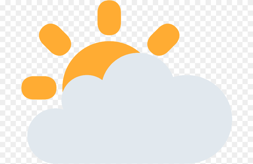 Sun Behind Large Cloud Emoji Clipart Partly Cloudy Emoji Free Png
