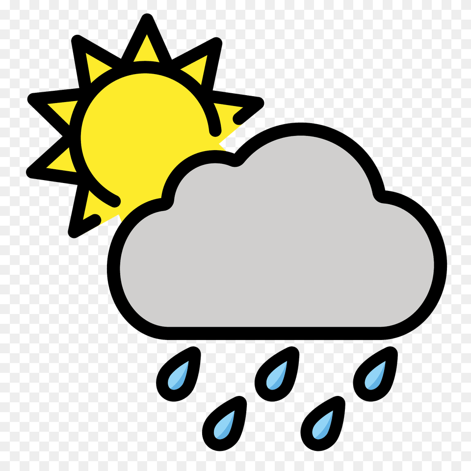 Sun Behind Rain Cloud Emoji Clipart, Smoke Pipe, Logo, Symbol Png Image