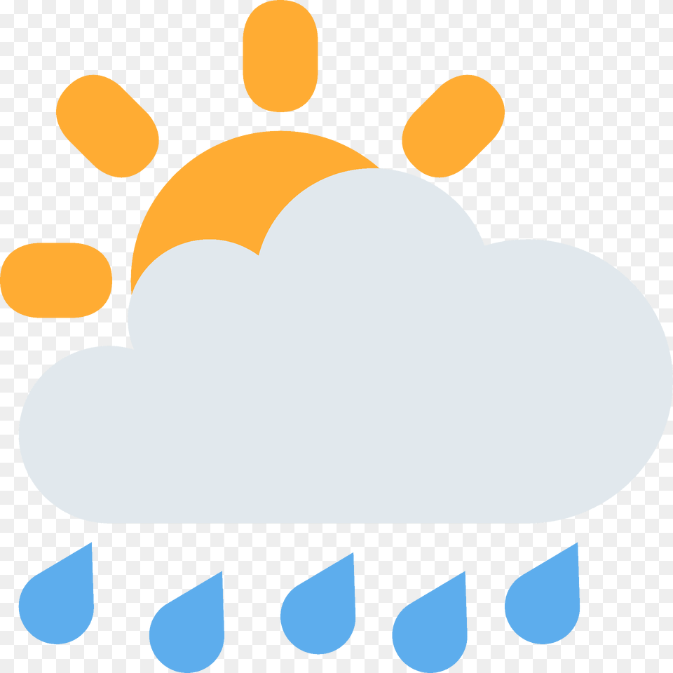 Sun Behind Rain Cloud Emoji Clipart, Nature, Outdoors, Sky, Water Sports Png
