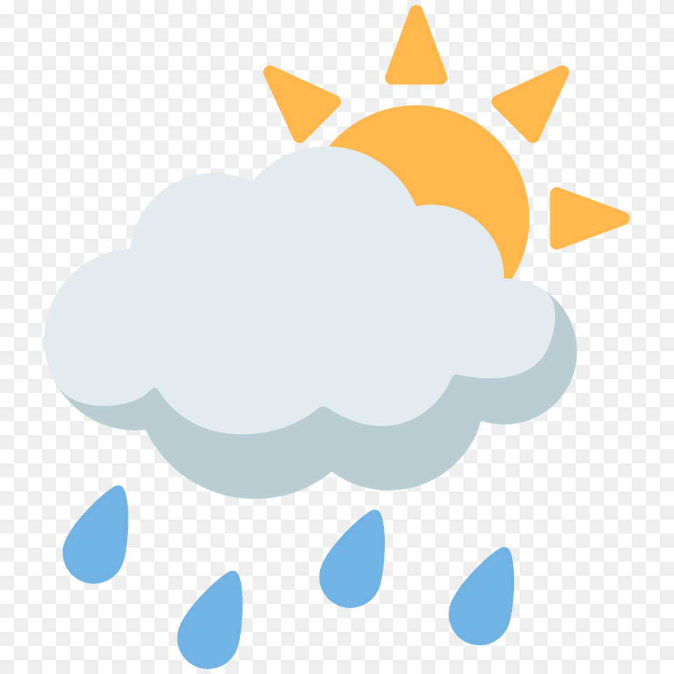 Sun Behind Rain Cloud Emoji Clipart, Outdoors, Sky, Nature, Light Png