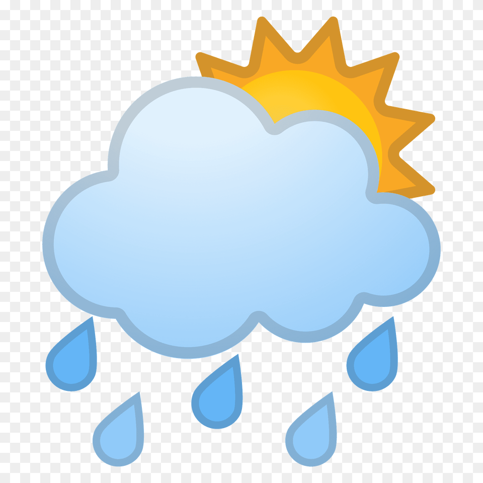 Sun Behind Rain Cloud Emoji Clipart, Weather, Water Sports, Water, Swimming Png Image