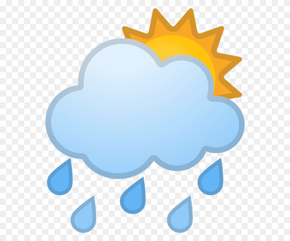Sun Behind Rain Cloud Emoji Rain Cloud Transparent, Weather, Sky, Nature, Outdoors Png Image