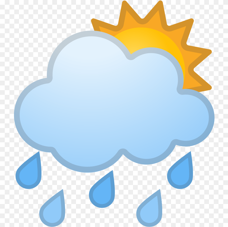 Sun Behind Rain Cloud Icon Cartoon Cloud And Rain, Water Sports, Water, Swimming, Leisure Activities Free Png