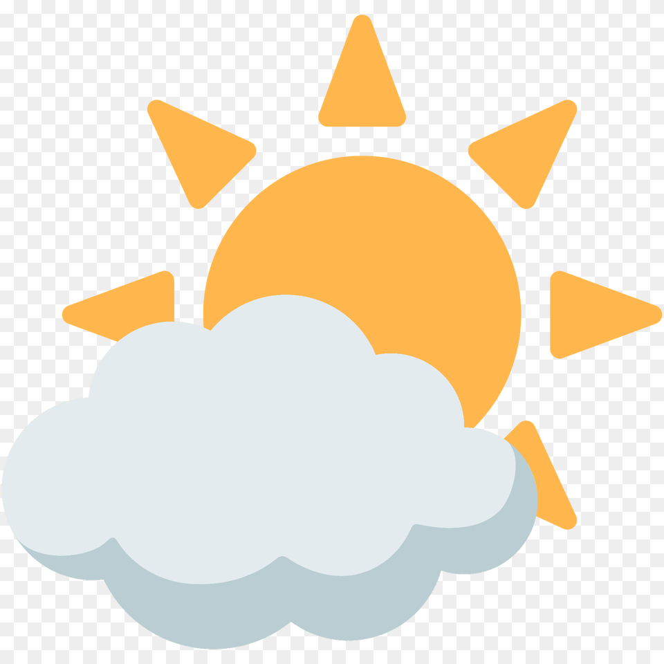 Sun Behind Small Cloud Emoji Clipart, Nature, Outdoors, Sky, Light Free Png