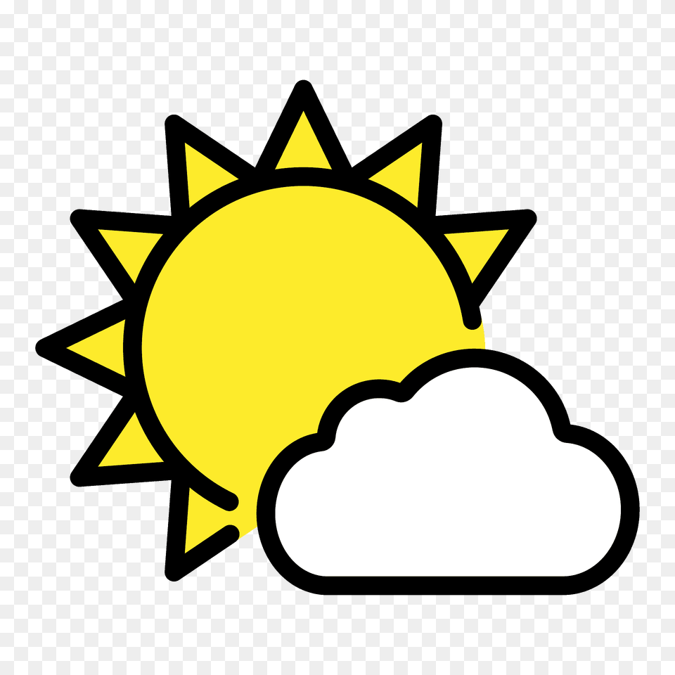 Sun Behind Small Cloud Emoji Clipart, Nature, Outdoors, Sky, Logo Free Png Download