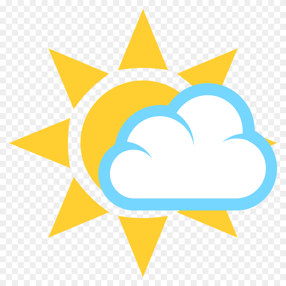 Sun Behind Small Cloud Emoji Clipart, Nature, Outdoors, Sky, Symbol Free Png