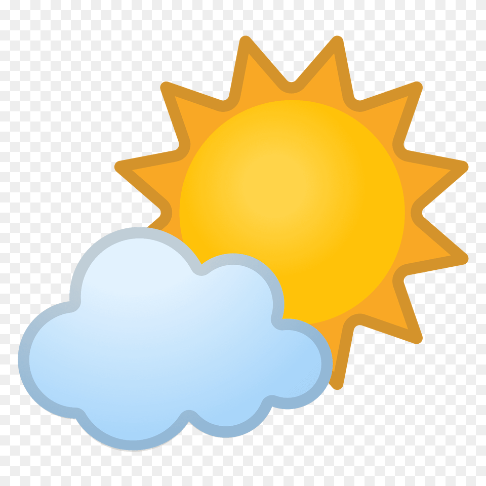 Sun Behind Small Cloud Emoji Clipart, Nature, Outdoors, Sky, Flare Free Transparent Png