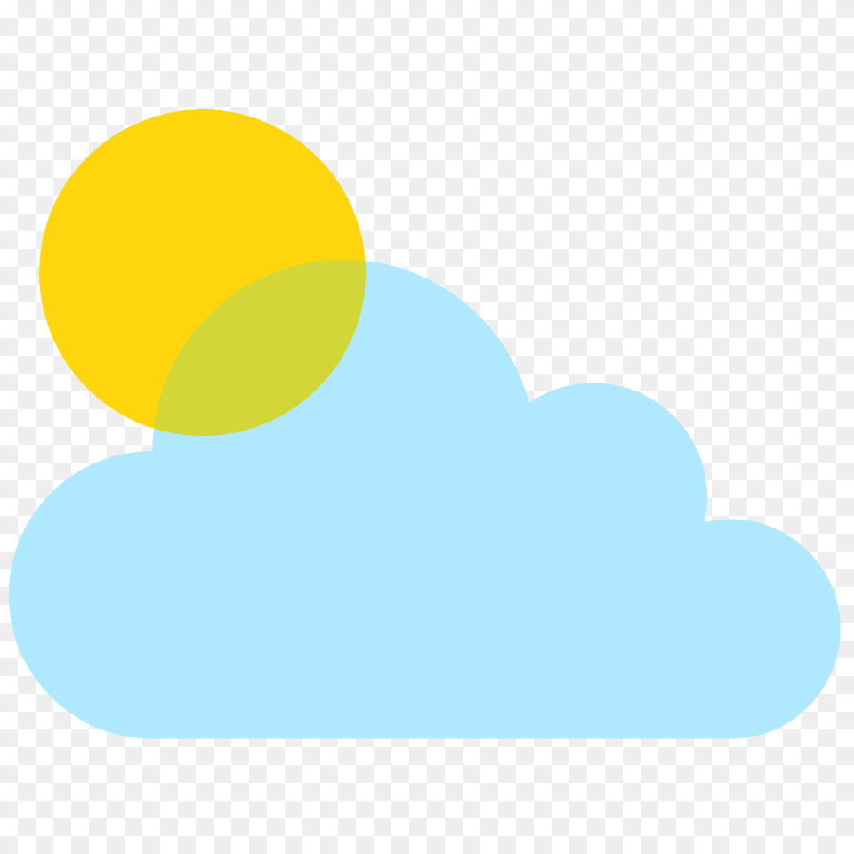 Sun Behind Small Cloud Emoji Clipart, Nature, Outdoors, Sky, Ball Free Png