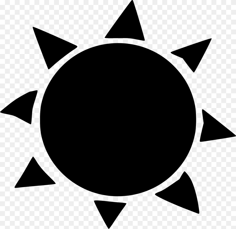 Sun Black And White Black Sun Icon, Gray Free Transparent Png