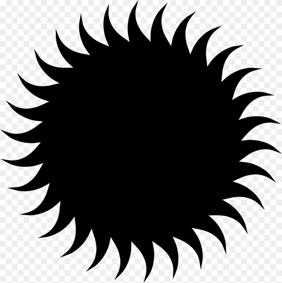 Sun Black Icon, Gray Free Png Download