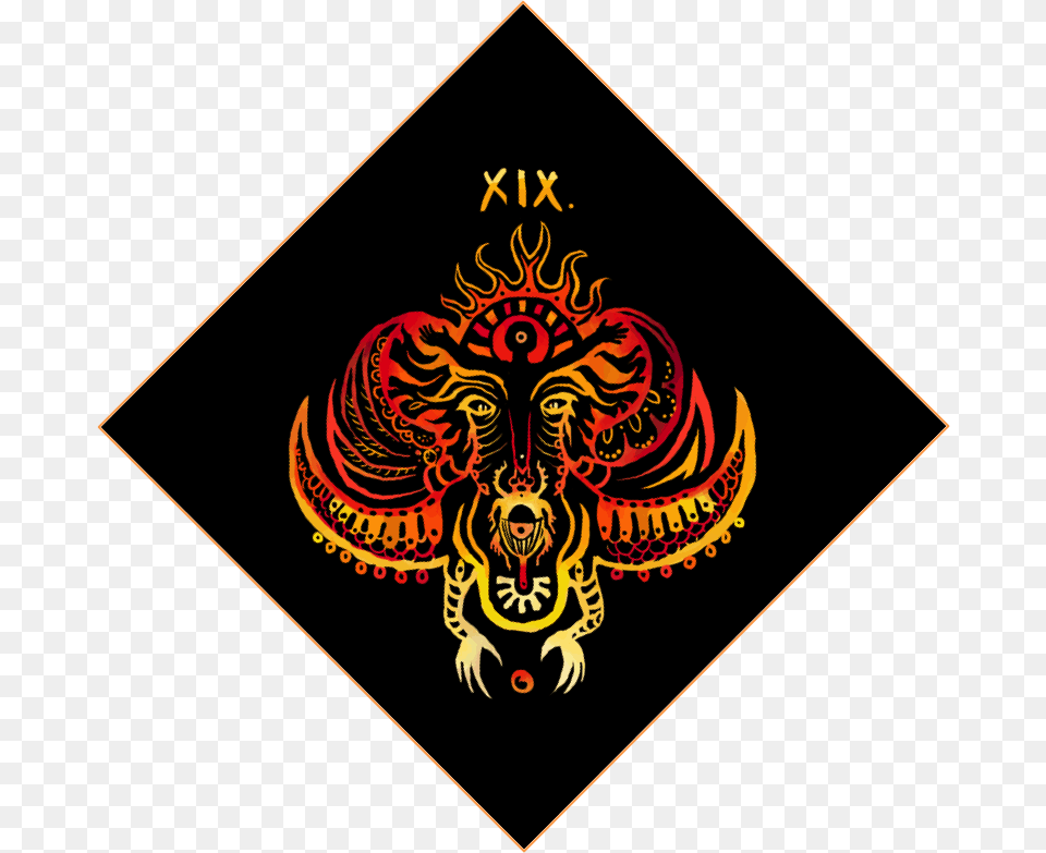Sun Card Starlight Dragon Tarot Illustration, Emblem, Symbol Free Png Download