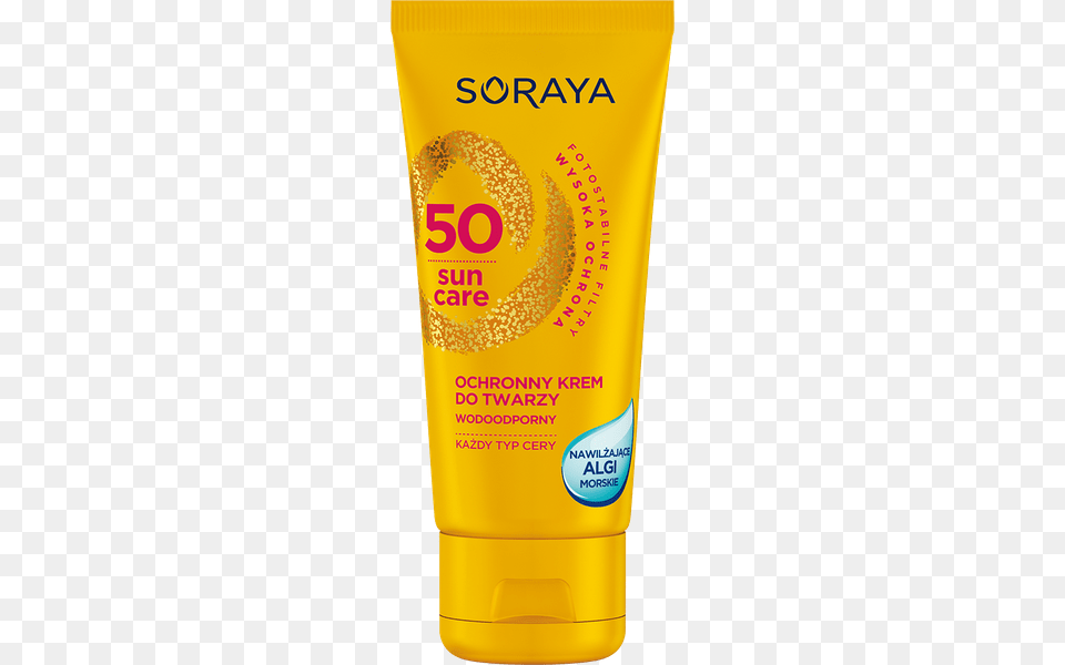 Sun Care Waterproof Protective Face Cream Spf Sun Care Wodoodporny Ochronny Krem Do Twarzy Spf, Bottle, Cosmetics, Sunscreen, Lotion Png Image