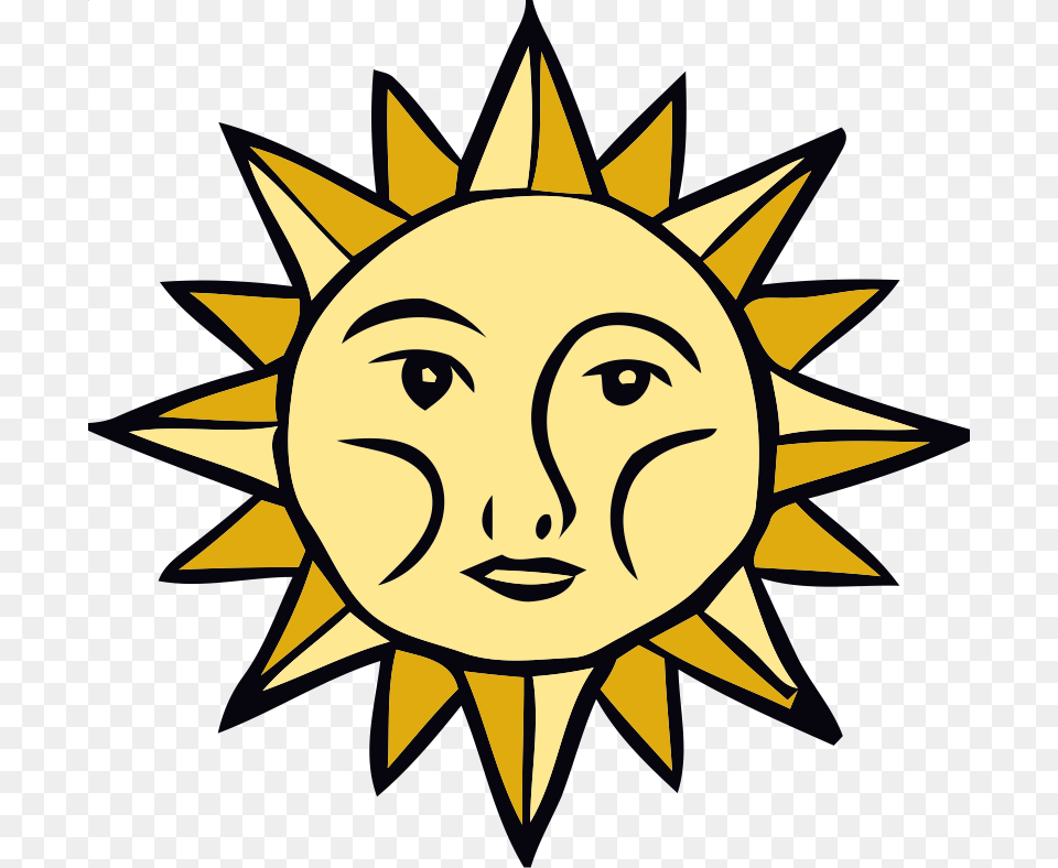 Sun Clip Art, Gold, Person, Face, Head Png Image