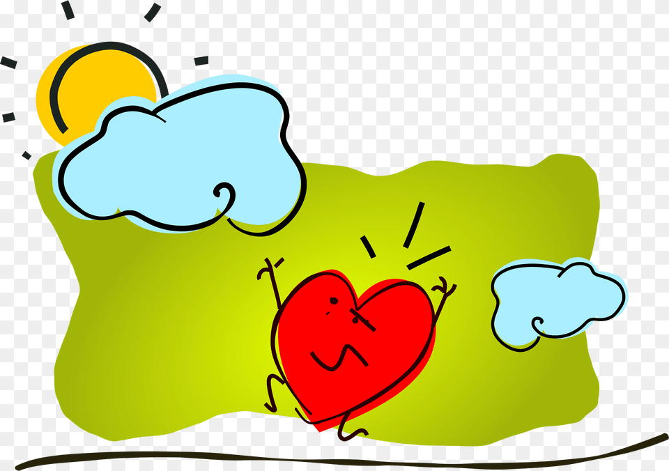 Sun Clipart, Heart Png Image