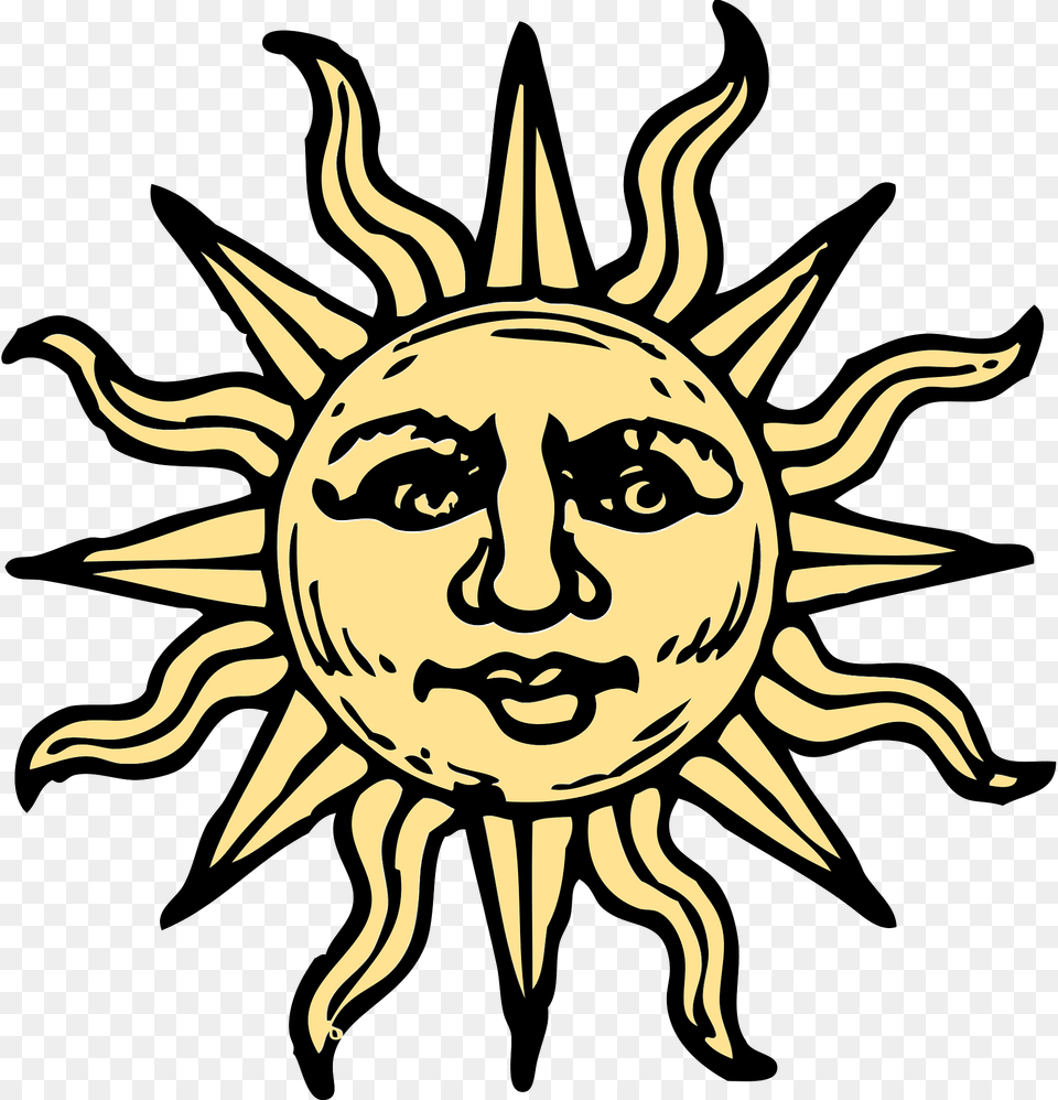 Sun Clipart, Logo, Face, Head, Person Free Png