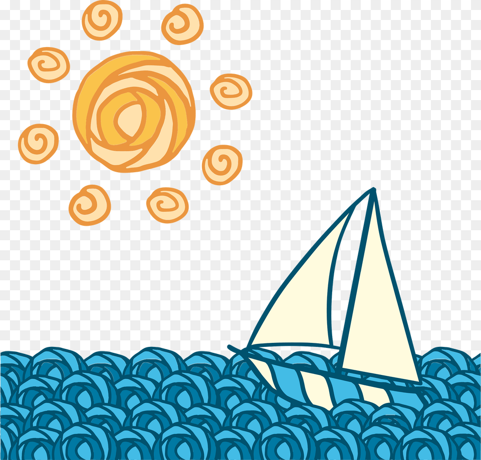 Sun Clipart, Boat, Sailboat, Transportation, Vehicle Png Image