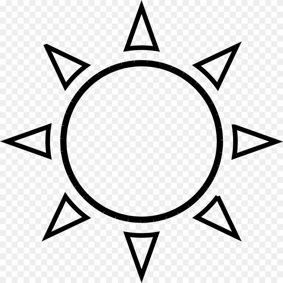 Sun Clipart Black And White, Gray Free Png