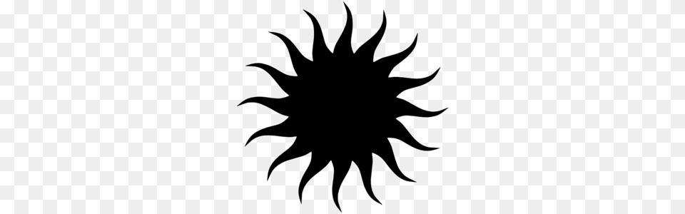 Sun Clipart Black And White, Stencil, Silhouette, Animal, Fish Free Png Download