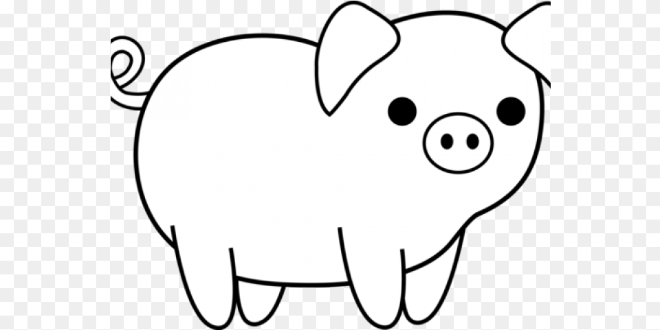 Sun Clipart Black And White Transparent Background Clip Art Of Animals, Animal, Mammal, Pig, Piggy Bank Png