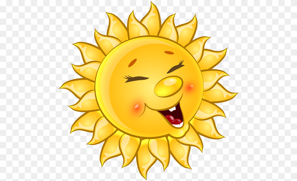 Sun Clipart For Kids Transparent Cute Sun Cartoons Transparent, Gold, Flower, Plant, Outdoors Free Png Download
