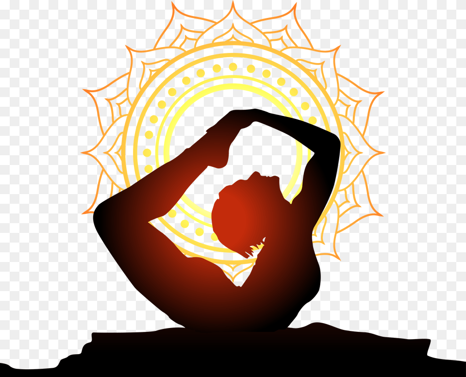 Sun Clipart Yoga Yoga Logo, Silhouette, Person Free Png