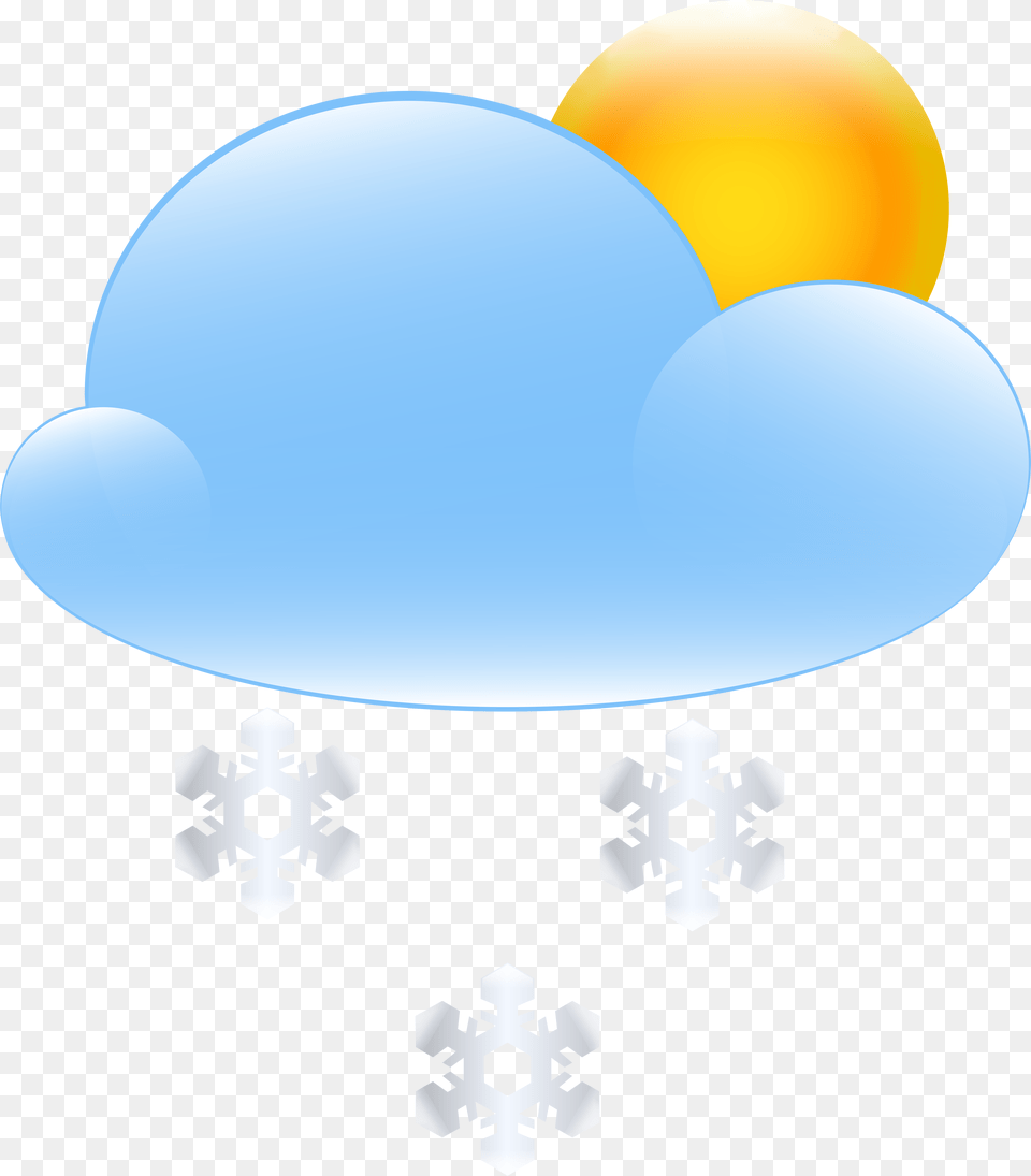Sun Cloud And Snow Weather Icon Clip Art, Balloon, Nature, Outdoors, Astronomy Free Transparent Png